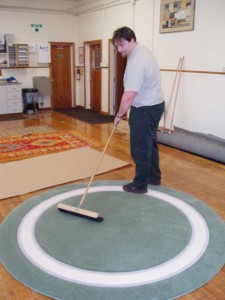 Servicing custom area rug