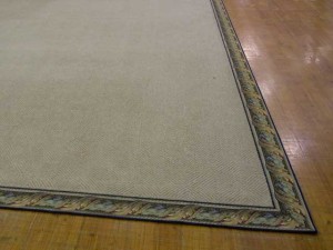Custom bordered area rug